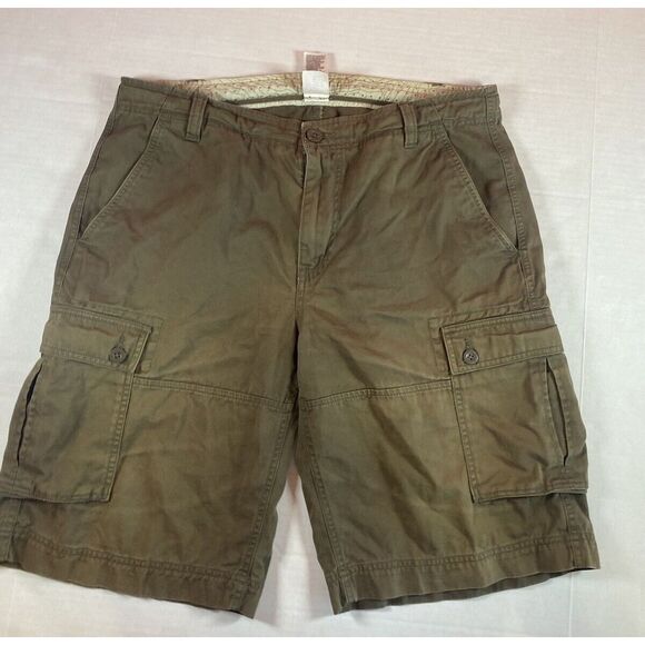 The North Face Cargo Shorts Mens 36 x 11 Green Outdoor Adventure Travel Hiking - Picture 4 of 16